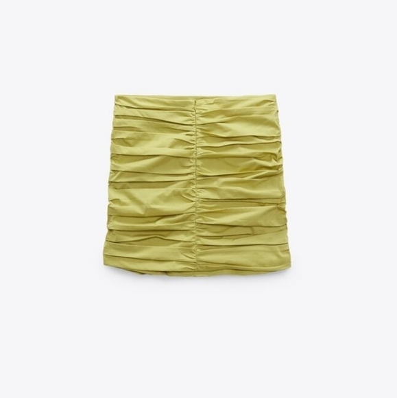 ZARA DRAPED MINI SKIRT - Picture 2 of 5